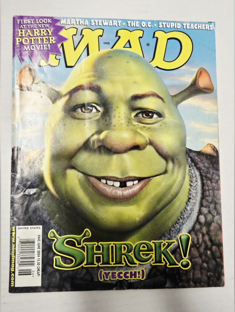 MAD Magazine #442 June 2004 Shrek Cover Harry Potter The O.C. Vintage Humor
